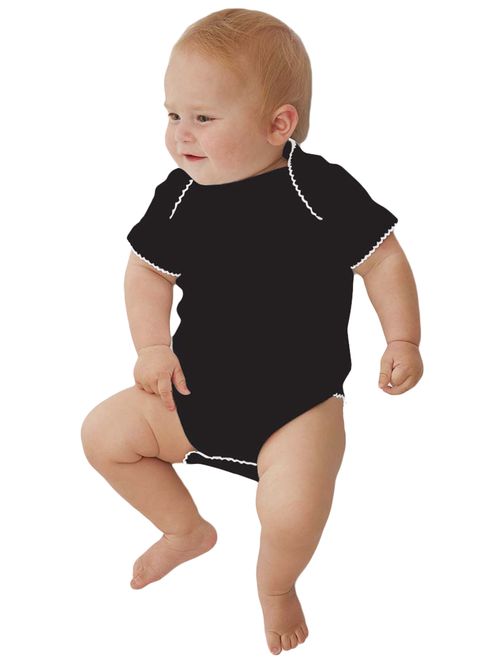 Rabbit Skins - Infant Baby Rib Bodysuit - 4400 - Black - Size: 18M