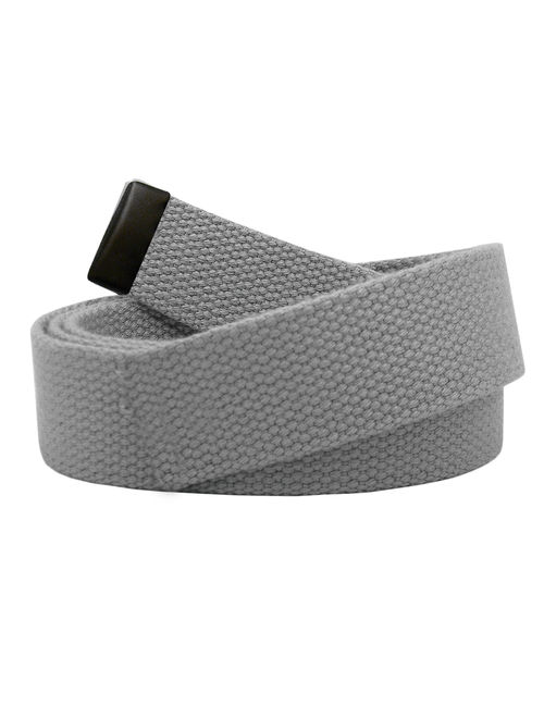 Replacement Canvas Web Belt 1.25 Military Width Black Tip Small Black