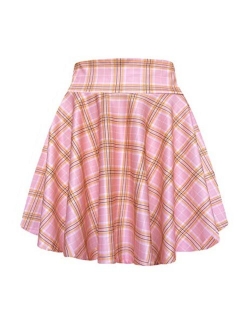 Afibi Casual Mini Stretch Waist Flared Plain Pleated Skater Skirt