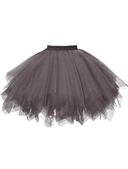 GOOBGS Musever 1950s Vintage Ballet Skirt Tulle Petticoat Puffy Tutu