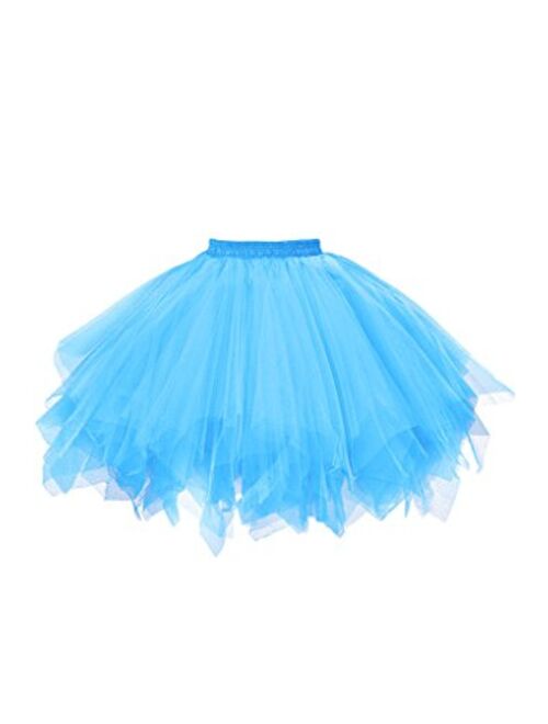 GOOBGS Musever 1950s Vintage Ballet Skirt Tulle Petticoat Puffy Tutu