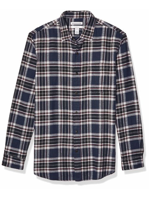 Amazon Essentials Men's Slim-Fit Long-Sleeve Plaid Flannel Shirt