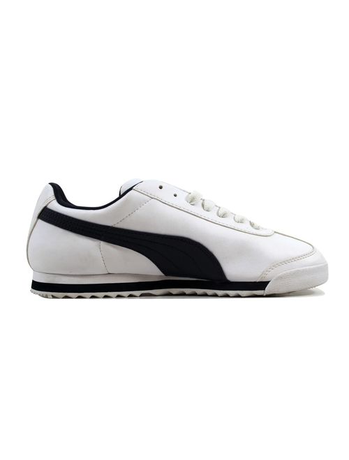 Puma Men's Roma Basic Leather Sneaker,white/new Navy