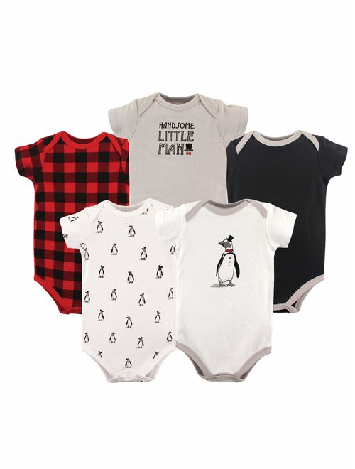 Hudson Baby Short Sleeve Bodysuits, 5pk (Baby Boys)