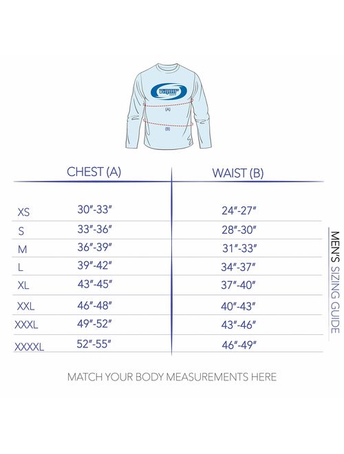 Vapor Apparel Men's UPF 50+ UV Sun Protection Performance Long Sleeve T-Shirt