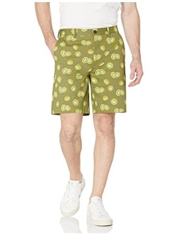 Men's Cotton Plaid Relaxed Fit Ziper Fly Short Classic-Fit 9