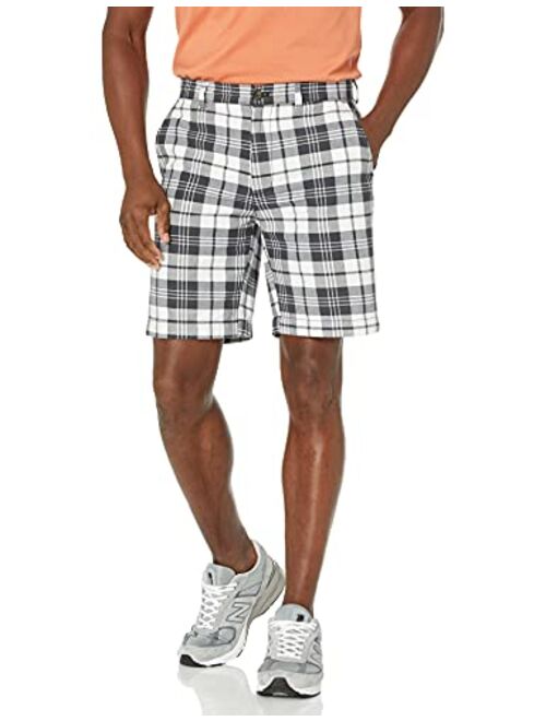 Amazon Essentials Men's Cotton Plaid Relaxed Fit Ziper Fly Short Classic-Fit 9