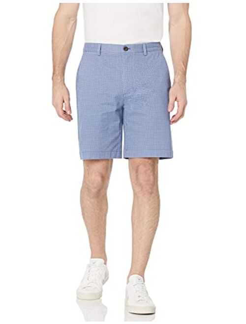 Amazon Essentials Men's Cotton Plaid Relaxed Fit Ziper Fly Short Classic-Fit 9