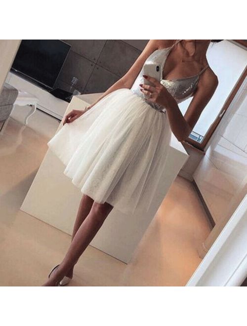 Women Lace Short Dress Cocktail Party Evening Formal Ball Gown Prom Mini Dresses