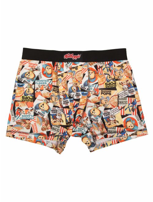 Men's Vintage Cereal Box All Over Print Poly Boxer Brief