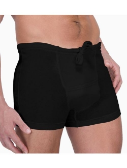 Men's Cottonique M17760 Latex Free Organic Cotton Drawstring Boxer Brief