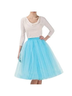 Wedding Planning Women's A Line Short Knee Length Tutu Tulle Prom Party Skirt