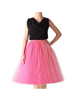 Wedding Planning Women's A Line Short Knee Length Tutu Tulle Prom Party Skirt