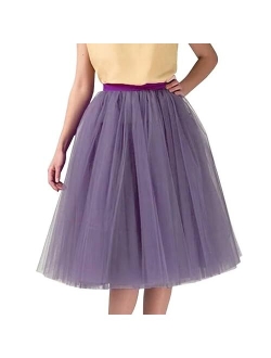 Wedding Planning Women's A Line Short Knee Length Tutu Tulle Prom Party Skirt