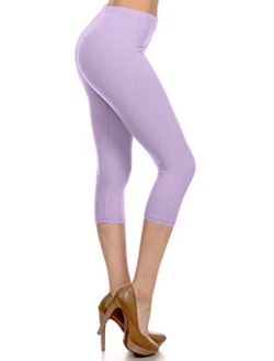 High Waisted Capri Leggings - Soft & Slim - 37  Colors