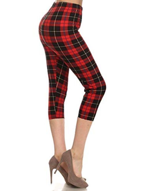 Leggings Depot High Waisted Capri Leggings - Soft & Slim - 37+ Colors