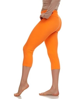 Extra Soft Capri Leggings with High Waist - 20 Colors - Plus