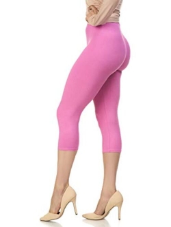 Extra Soft Capri Leggings with High Waist - 20 Colors - Plus