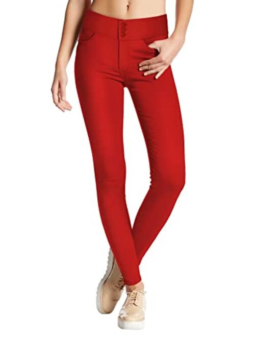 Hybrid Womens Hyper Ultra Stretch Comfy Skinny Pants, Capri, Bermuda