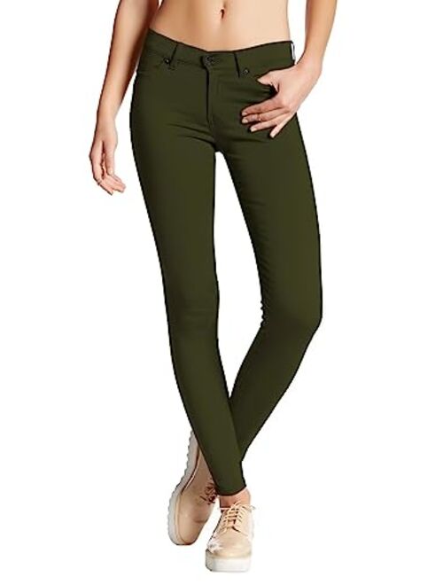 Hybrid Womens Hyper Ultra Stretch Comfy Skinny Pants, Capri, Bermuda