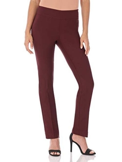 Rekucci Women's Ease Into Comfort Straight Leg Pant with Tummy Control