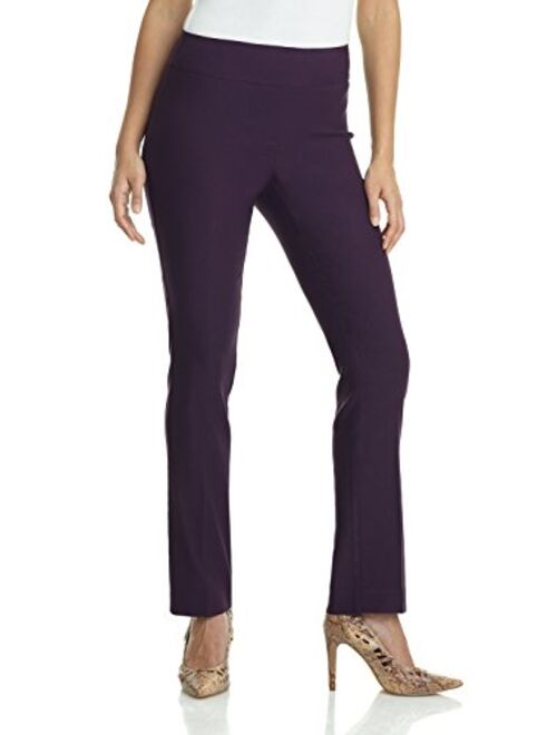 Rekucci Women's Ease Into Comfort Straight Leg Pant with Tummy Control