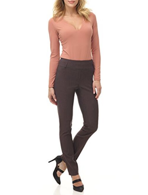 Rekucci Women's Ease in to Comfort Fit Stretch Slim Pant