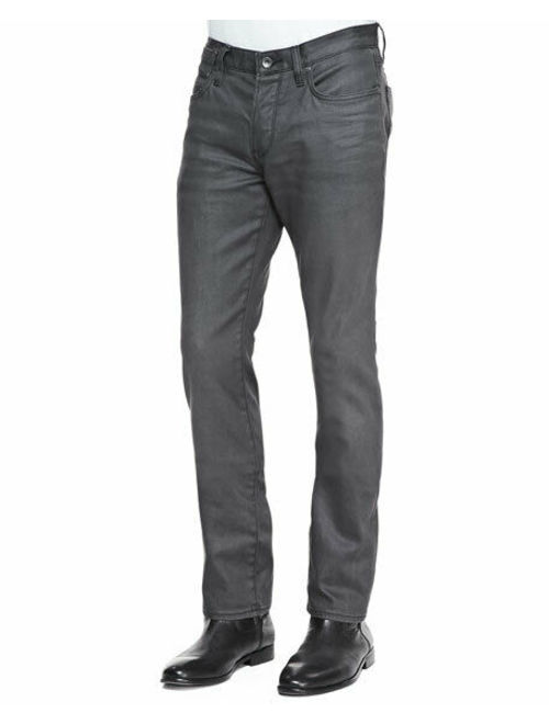 Mens John Varvatos Bowery Slim Straight Pants In Gray Size 34 X 30