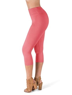 High Waisted Super Soft Reg & Plus Size Capri Leggings