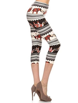 Capri REG/Plus Fashion Print Leggings Capri BAT1