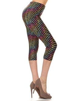 Capri REG/Plus Fashion Print Leggings Capri BAT1