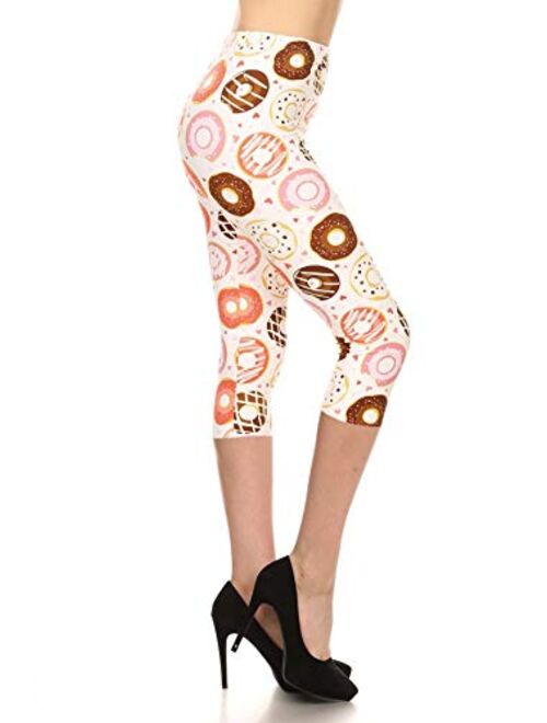 Leggings Depot Capri REG/Plus Fashion Print Leggings Capri BAT1