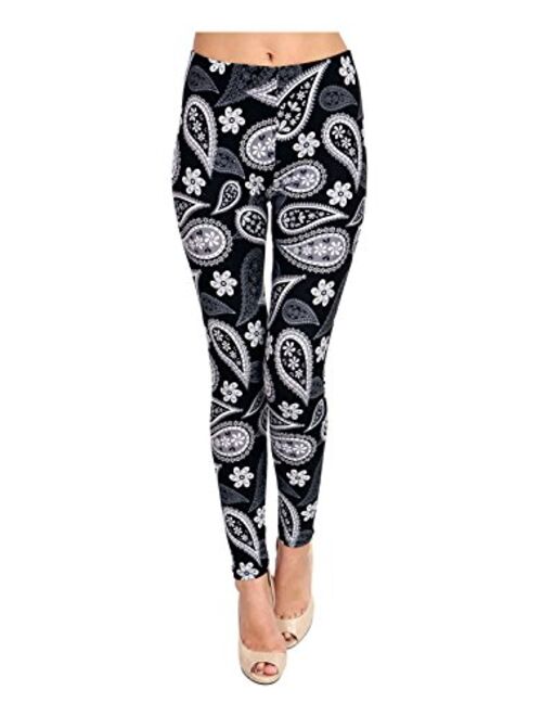 VIV Collection Popular Printed Brushed Buttery Soft Leggings Regular Plus 40+ Designs List 2