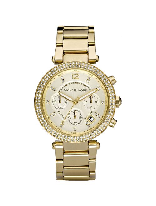 Michael Kors Women's Parker Chronograph Gold-Tone Stainless Steel Watch MK5354