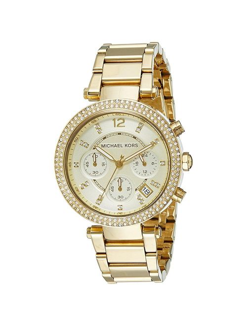 Michael Kors Women's Parker Chronograph Gold-Tone Stainless Steel Watch MK5354