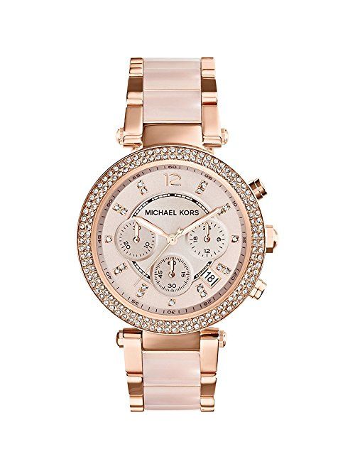 Michael Kors Women's Parker Rose Gold-Tone Stainless Steel Bracelet Watch, 39 mm, MK5896