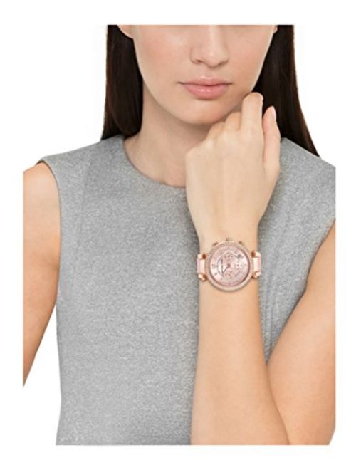 Michael Kors Women's Parker Rose Gold-Tone Stainless Steel Bracelet Watch, 39 mm, MK5896