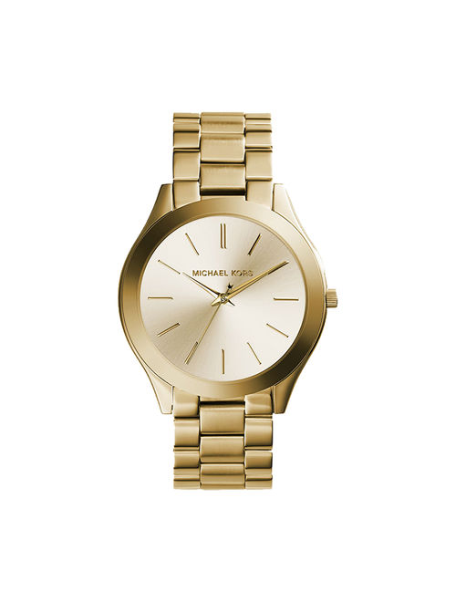 Michael Kors Women's Slim Runway Gold-Tone Watch 42mm MK3179