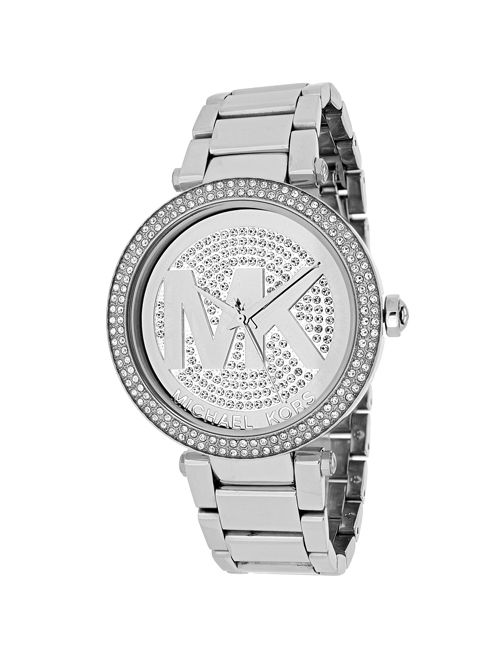 Michael Kors Women's Parker Stainless Steel Logo Glitz Watch, MK5925