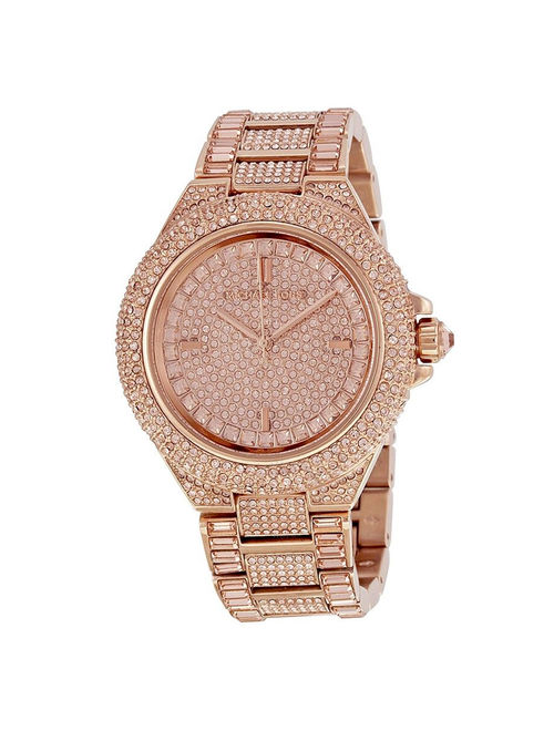 Michael Kors Women's Camile Crystal Rose-Tone Stainless Steel Rose-Tone Dial MK5862