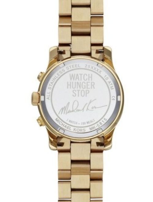 Michael Kors Women's Hunger Stop MK5815 Gold Stainless-Steel Quartz Fashion Watch