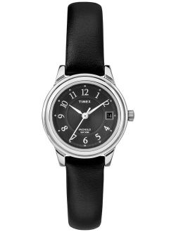 Women's Porter Street Watch, Black Leather Strap