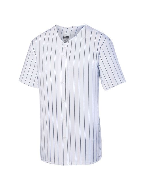 1685 Augusta Sportswear Jersey Men's Pinstripe Full Button Baseball