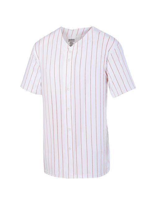 1685 Augusta Sportswear Jersey Men's Pinstripe Full Button Baseball