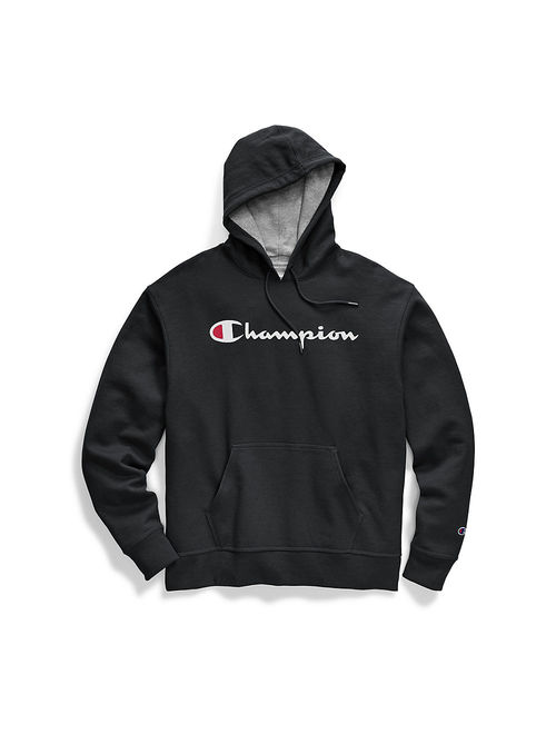 Champion Men's Powerblend Pullover Hoodie, Script Logo