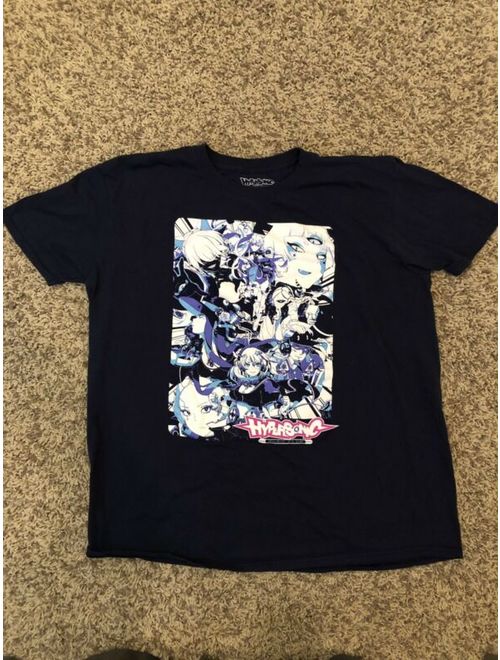 Hypersonic Music Club Graphic Tee Mens XL Dark Blue