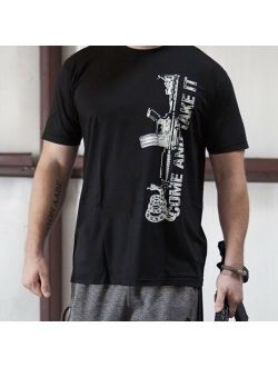 New! 2nd Amendment Mens Come And Take It Made In USA Black T-Shirt Medium