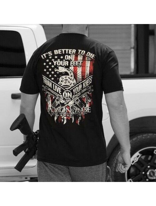 New! 2nd Amendment Mens Come And Take It Made In USA Black T-Shirt Medium