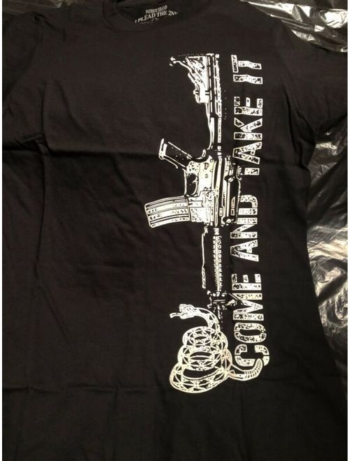 New! 2nd Amendment Mens Come And Take It Made In USA Black T-Shirt Medium