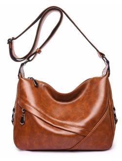 Covelin Women's Retro Sling Shoulder Bag from Covelin, Leather Crossbody Tote Handbag